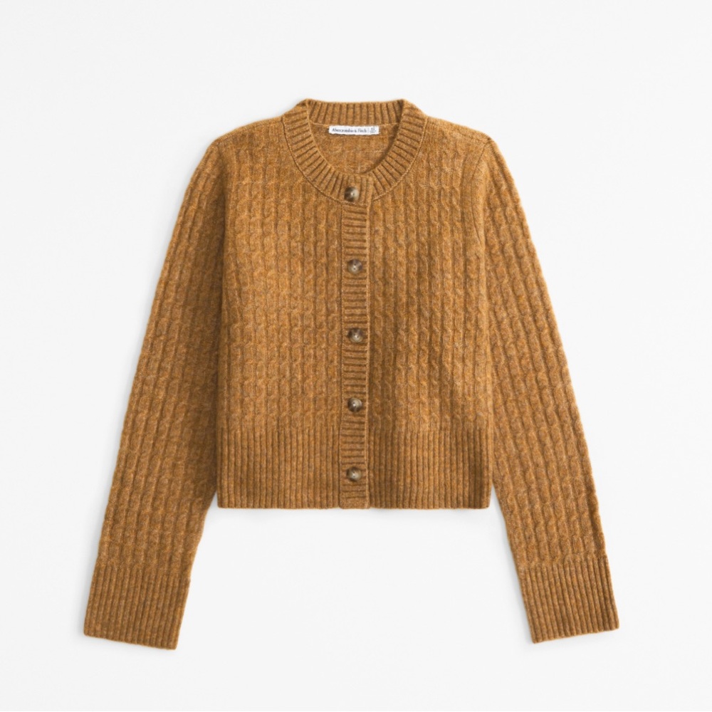 Abercrombie Cable Tank & Crew Cardigan Set in brown
Medium